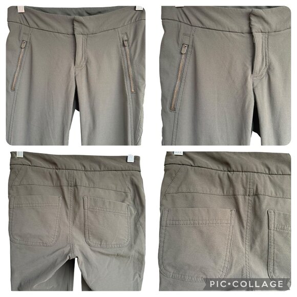 ATHLETA Wander Skinny Ankle Zip Olive Pants 349953-03 Women's Size 0 Nylon - Picture 6 of 16